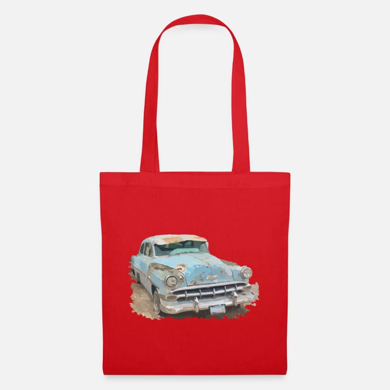 Vintage Car - Stoffbeutel - Rot