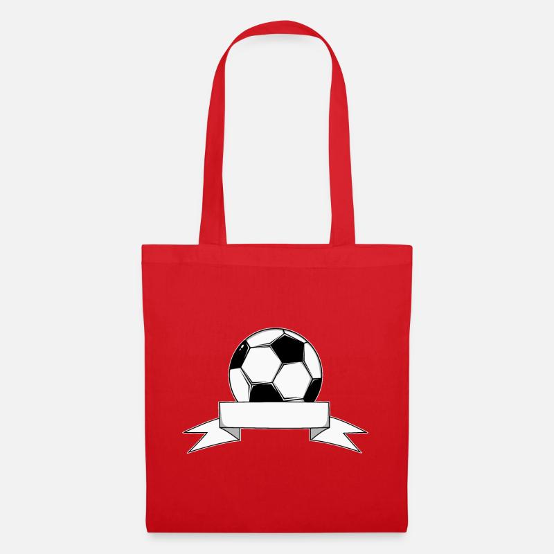 Fußball Name Bannerschleife - Stoffbeutel - Rot