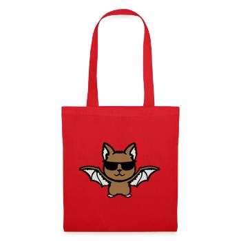 Cute Bat Sunglasses Cool Halloween Funny - Tote Bag - red - Front