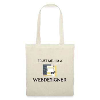 Vertrau mir, ich bin Webdesigner - Stoffbeutel - Rot - Vorne