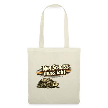 Nen Scheiß muss ich Schildkröte Retro - Stoffbeutel - Rot - Vorne