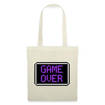 Game Over Schild Retro Gamer - Stoffbeutel - Rot - Vorne