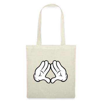 Mains style comique Pyramide Triangle Diamond Diamond - Sac en tissu - rouge - Devant