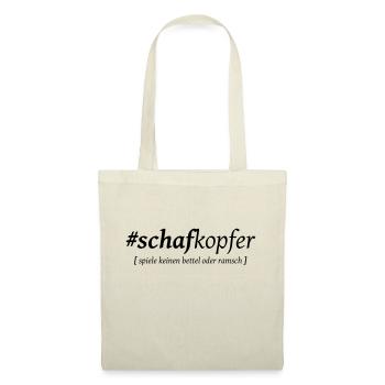 Schriftzug / Hastag schafkopfer - Stoffbeutel - Rot - Vorne
