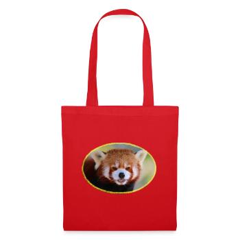 Red Panda Stare with yellow border - Tote Bag - red - Front