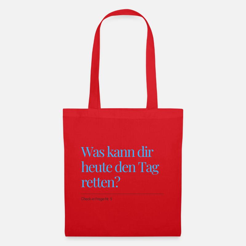 Check-in Frage Nr. 5 - Stoffbeutel - Rot