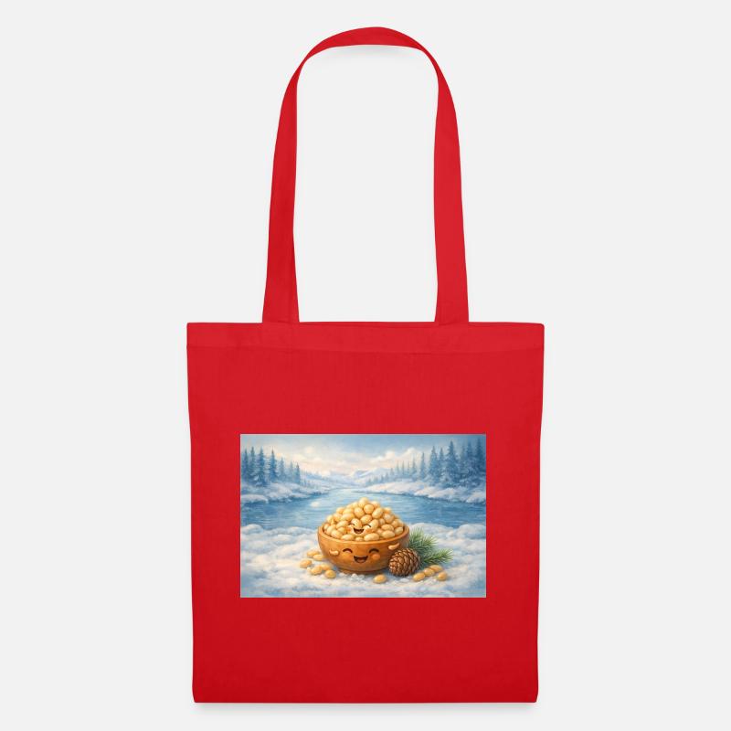 Pine nuts - Tote Bag - red