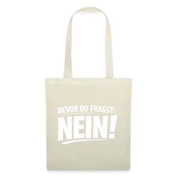 Bevor Du Fragst Nein Typo Shirt - Stoffbeutel - Rot - Vorne