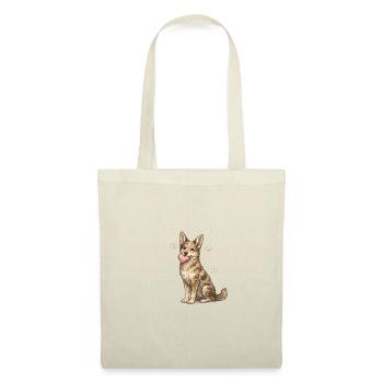Chien amical avec de l’éclat papillon - Sac en tissu - rouge - Devant