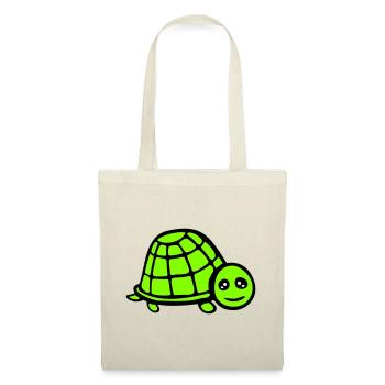 turtle cute smiling happy funny - Tote Bag - red - Front