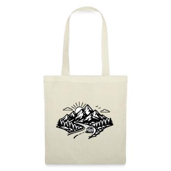 Alpine Road Trip Silhouette - Tote Bag - red - Front