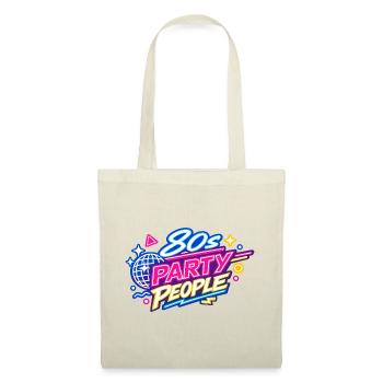 Fêtards des années 80 Néon rétro - Sac en tissu - rouge - Devant