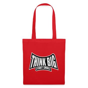 Pensez Grand, Commence, Petit, Motivation, Mentalité, Évolution. - Sac en tissu - rouge - Devant
