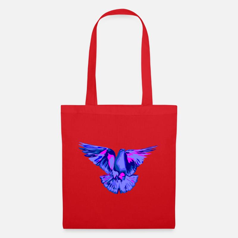 Dove blue - Tote Bag - red
