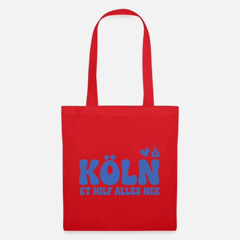 Köln Dialekt Grobschrift Logo - Stoffbeutel - Rot