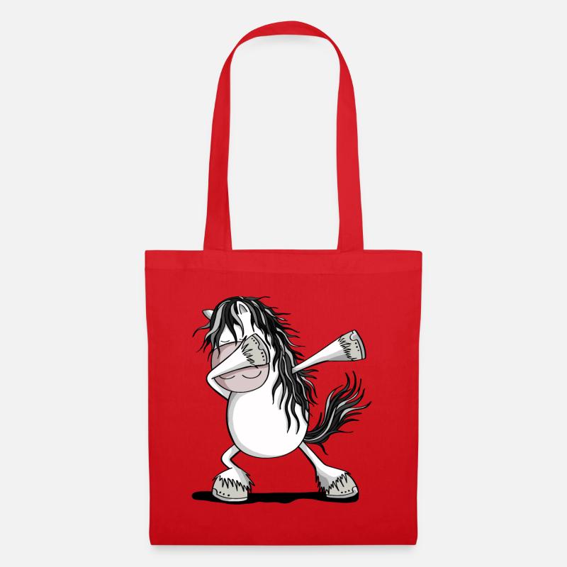 Cool Dab Dance Cheval Cheval Dabbing Pony Fun - Sac en tissu - rouge