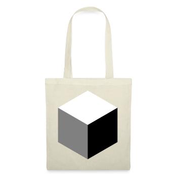 Geometric Cube Silhouette - Tote Bag - red - Front