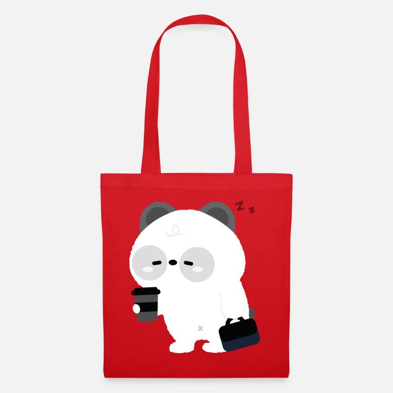Panda Coffee Break - Tote Bag - red