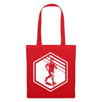 Modernes Running Artwork - Stoffbeutel - Rot - Vorne