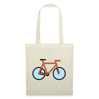 Orange Bicycle Silhouette in Pop Style - Tote Bag - red - Front