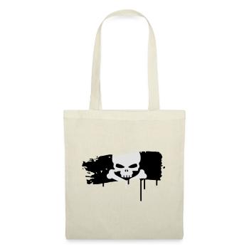 drapeau de pirate peint avec un coup de pinceau - Sac en tissu - rouge - Devant