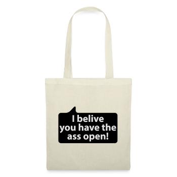 I belive you have the ass open | german phrases - Sac en tissu - rouge - Devant