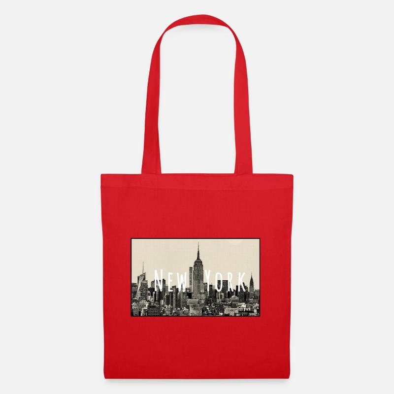 New York skyline - Stoffbeutel - Rot