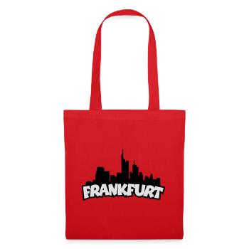 Frankfurt Skyline (Black / White) - Tote Bag - red - Front
