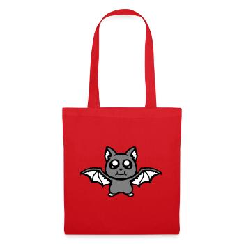 Little Cute Bat Halloween Funny Comic Cute - Tote Bag - red - Front