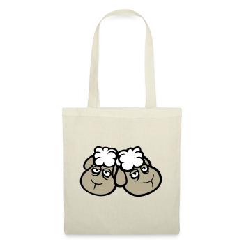 Couple de moutons Fatigué Triste Somnolent Ami épuisé - Sac en tissu - rouge - Devant