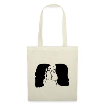 Filles baisers - Sac en tissu - rouge - Devant