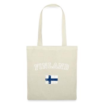 Finnische Flagge Bogen T-Shirt - Stoffbeutel - Rot - Vorne
