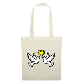 Wedding Dove Couple Couple Heart - Tote Bag - red - Front