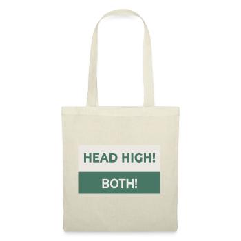 HEAD HIGH. BOTH. – Cheeky statement design - Tote Bag - red - Front