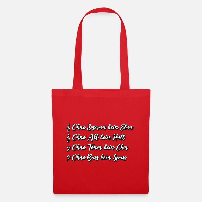 SATB Choir Saying - Tote Bag - red