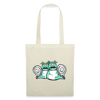 2 snails alien monster Halloween extraterrestrials - Tote Bag - red - Front