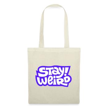 Stay Weird Comic-Schrift Design - Stoffbeutel - Rot - Vorne