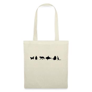 Animaux - Sac en tissu - rouge - Devant