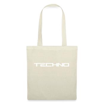 Techno Liebe Zitat Spruch Musik Party Feiern Logo - Stoffbeutel - Rot - Vorne