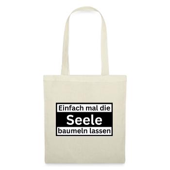 Einfach_mal_die_Selle_baumeln - Stoffbeutel - Rot - Vorne