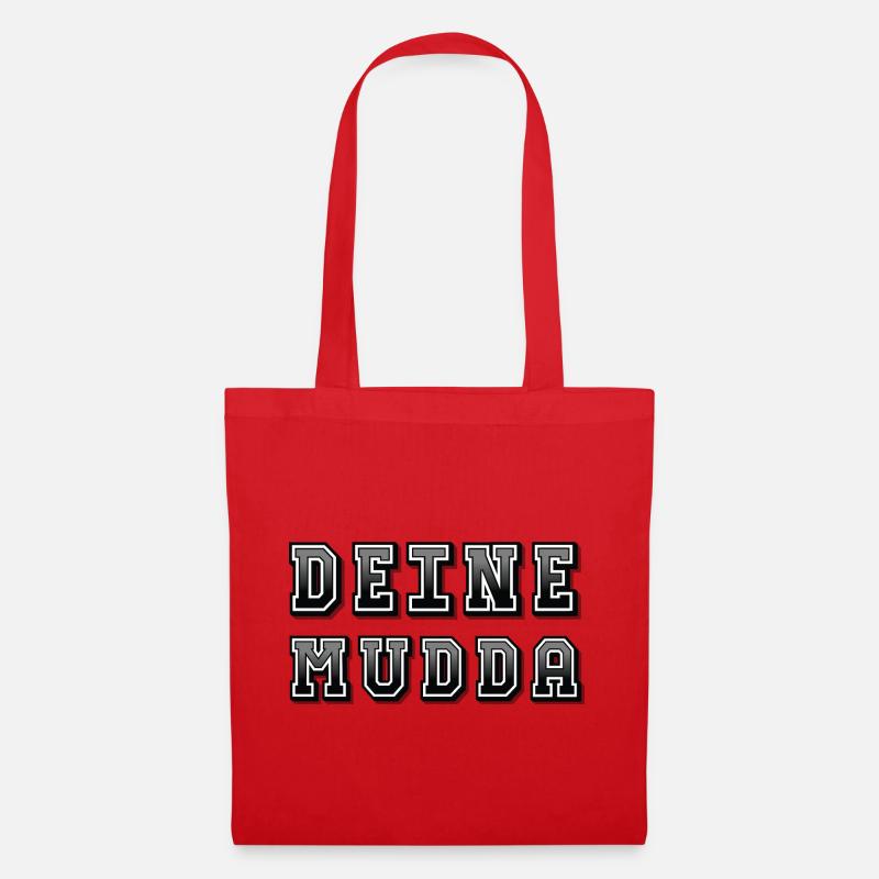 Deine Mudda - Stoffbeutel - Rot