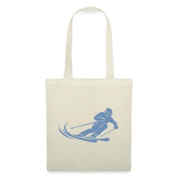 Ski minimaliste en silhouette - Sac en tissu - rouge - Devant