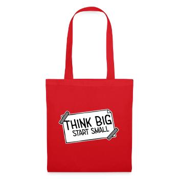 Pensez Grand, Commence, Petit, Motivation, Mentalité, Évolution. - Sac en tissu - rouge - Devant