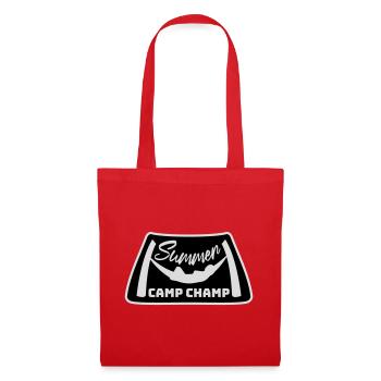 Summer Camp Champ Lustig Kinder Outdoor Abenteuer - Stoffbeutel - Rot - Vorne