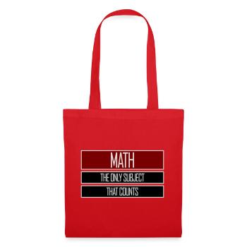 Les mathématiques La seule matière qui compte Nerd Mathe Logo - Sac en tissu - rouge - Devant