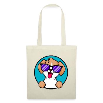 Cute little dog with sunglasses - Tote Bag - red - Front
