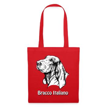 Bracco Italiano Portrait with text - Tote Bag - red - Front