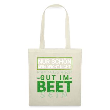 Bon dans le lit en disant jardin plantes à la main verte - Sac en tissu - rouge - Devant