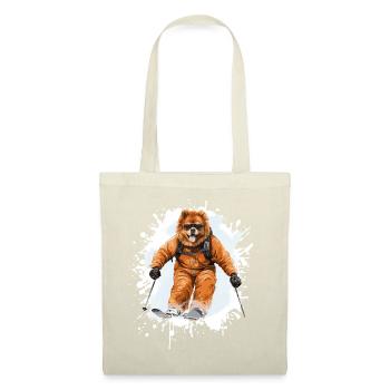 Chow Chow Dog Ski Skiing Sports - Tote Bag - red - Front