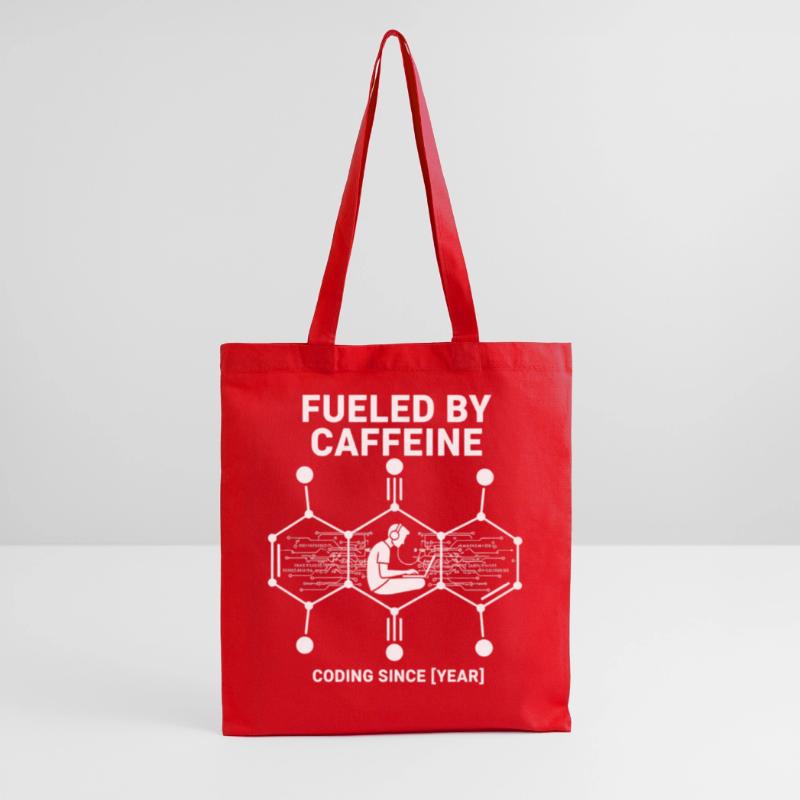 Fueled by Caffeine Coding Shirt | Programmierer Stoffbeutel